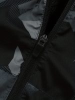 Geometric Pattern Design Men's Color Blocked Zip Up Hooded Indbreaker, Suitable For Outdoor Hiking, Camping And Travel In All Seasons - Image 10