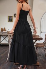 Solid Color Sleeveless Maxi Dress - Image 6