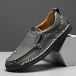 Men's Stitching Casual Loafers, Breathable Wear-resistant Anti-skid Slip On Shoes For Outdoor Walking Driving, Spring Summer And Autumn - Image 3