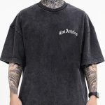 Men's Los Angeles' Printed Short-sleeved Drop-shoulder T-shirt Round Neck Top