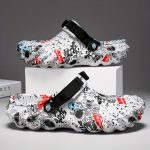 Unisex Graffiti Print Clogs, Fashion Breathable EVA Summer Beach Slide Shoes, Casual Outdoor Garden Sandals - Image 4