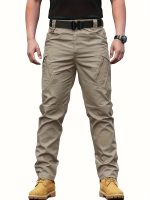 Multi Pocket Men's Tactical Pants, Loose Casual Outdoor Military Pants Without Belt, Mens Cargo Pants For Hiking - Image 6