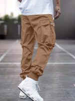 Trendy Men's Casual Cargo Pants With Pocket, Men's Outfits For Spring And Autumn - Image 5