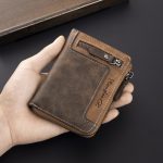 1pc Men's Retro Short Wallet, Multifunctional Fashion Zipper PU Leather Wallet, Ideal Gift For Men - Image 7