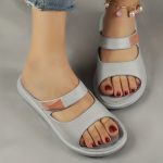 Women's Trendy Slides, Casual Open Toe Soft Sole Shoes, Lightweight Slip On Beach Slides - Image 5