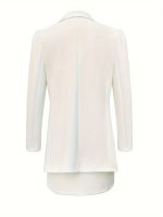 Blazers Two-piece Set, Elegant Solid Long Sleeve Blazers & Mini Skirt, Women's Clothing - Image 3