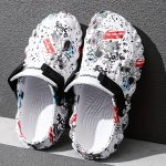 Unisex Graffiti Print Clogs, Fashion Breathable EVA Summer Beach Slide Shoes, Casual Outdoor Garden Sandals