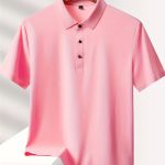 Men's Solid Seamless Short Sleeve Button Up Lapel Shirt, Lightweight Business Casual Style, Breathable Short Sleeve Top, Solid Color Classic Collar Summer Golf Shirts - Image 5