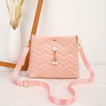 Wave Quilted Bucket Bag, Trendy Mini Crossbody Bag, Women's Shoulder Handbag & Purse - Image 5