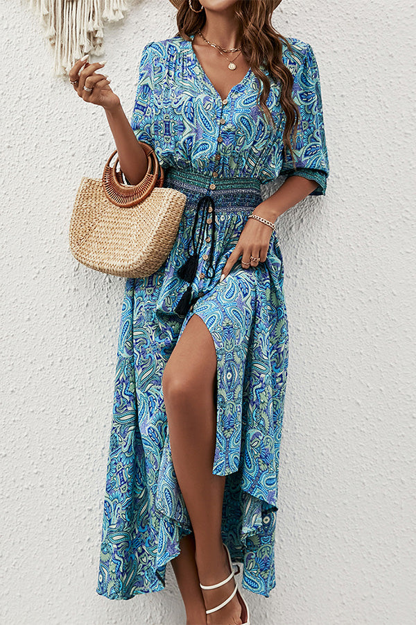 2.1_8cbf63ca-d1f4-4cf8-9d74-fa24188331a2.jpg Bohemia Print Long Sleeve Tie Waist Maxi Dress - Image 1