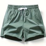 Men's Solid Drawstring Casual Shorts With Pockets, Summer Sports, Summer Daily, Gym, Running - Image 2