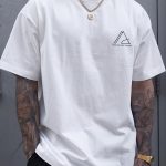 Geometric Graphic Print Men's Creative Top, Casual Short Sleeve Crew Neck T-shirt, Men's Clothing For Summer Outdoor - Image 9