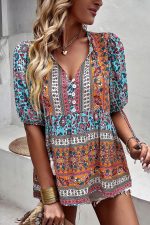 Bohemian Floral Short Sleeve Casual Tops - Image 5