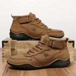 Men's Trendy Solid High Top Boots, Comfy Non Slip Casual Durable Lace Up Shoes For Men's Outdoor Activities - Image 11