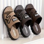Men's Alphabet Design Casual Dual-Purpose Sandals Slippers, Non-Slip Beach Shoes For Summer Outdoor - Image 6