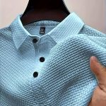 Men's Lapel Neck Short Sleeve T-shirt, Comfy Stretchy Trendy Tees For Summer, Casual Daily Style Fashion Clothing - Image 8