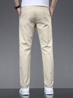 Men's Solid Casual Fashion Pants For Spring Fall, Versatile Trousers For Males - Image 5