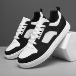 Men's Old School Style Colour Block Skateboard Shoes, Comfy Non Slip Lace Up Breathable Sneakers For Men's Outdoor Activities - Image 4