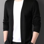 Men's Solid Knitted Cardigan, Casual Breathable Long Sleeve Slim-fit Open Front Sweater For Outdoor Activities - Image 13