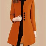 Single Breasted Solid Coat, Elegant Long Sleeve Versatile Outerwear, Women's Clothing - Image 7