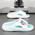 Unisex Trendy Colour Block Open Toe Breathable Slippers With Massage Grains, Comfy Non Slip Durable EVA Sole Slides For Men's & Women's Indoor Activities - Image 3