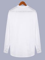 Classic Design Cotton Boat Neck Henley Shirt, Men's Casual Fit Vintage Style Long Sleeve Top For Spring Fall - Image 11