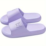 Unisex Solid Colour Open Toe Breathable Slippers, Comfy Non Slip Durable EVA Slides For Men & Women - Image 5