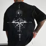 Sun & Mountain Print Men's Round Neck Short Sleeve Tee Fashion Regular Fit T-Shirt Top For Spring Summer Holiday Leisure Vacation - Image 3