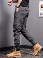 Men's Casual Tapered Multi Pocket Joggers, Chic Street Style Cargo Pants - Image 11