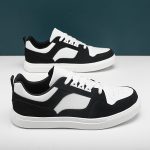 Men's Old School Style Colour Block Skateboard Shoes, Comfy Non Slip Lace Up Breathable Sneakers For Men's Outdoor Activities - Image 5