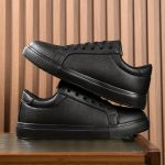 Men's Sneakers, Solid Trendy Comfy Walking Skate Shoes, For Outdoor Walking, All Seasons - Image 10
