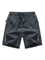 3pcs Men's Solid Fashion Active Shorts, Drawstring Shorts With Zipper Pockets For Summer Training, Summer Daily - Image 8
