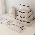 7 Pcs Packing Cubes For Suitcases, Lightweight Travel Luggage Packing Organizers, Compression Storage Shoes Bag, Clothing Underwear Bag, Travel Cubes Set - Image 4