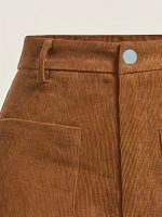 Corduroy High Waist Pants, Vintage Straight Leg Pants For Spring & Fall, Women's Clothing - Image 6