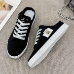 Casual Women's Slip-On Sneakers, Breathable Backless Flat Shoes, Lightweight Flat Outdoor Mule Shoes - Image 4
