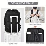 Men's Large Capacity Backpack, 39.62cm Laptop Backpack, Extendable Backpack For Travel, Business, School - Image 16