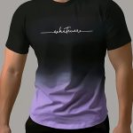 Men's Fashion Gradient Color Sports T-shirt, Casual Stretch Round Neck Tee Shirt For Summer - Image 5