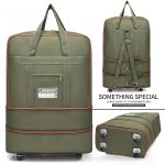 Expandable Wheeled Luggage Backpack, Foldable Large Capacity Travel Bag With Silent Resistant Wheel, Ideal For Business Trips & Studying Abroad - Image 8