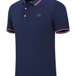 Breathable Embroidered Shirt, Men's Casual Crocodile Pattern Stripe Lapel Button Up Golf Shirt For Summer - Image 12
