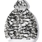 Men's Camo Loose Pullover Hooded Fleece Sweatshirt For Autumn And Winter - Image 2