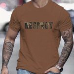 Letter RESPECT Pattern Print Men's T-shirt, Graphic Tee Men's Summer Clothes, Men's Outfits - Image 3