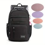 Lightweight Waterproof Business Computer Backpack, Multi-layer Large Capacity Student Schoolbag, Travel Essential Casual Backpack With Pendant - Image 8