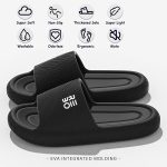 Women's Letter Design Slides, Casual Open Toe Soft Sole Shoes, Comfortable Slip On Slides