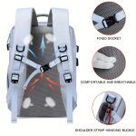 Large Capacity Travel Backpack With Shoe Compartment, Dacron Lightweight Laptop Daypack With Charging Port, Fashion Travel Commuter Bag - Image 25