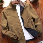 Men's Sports Jacket Coat Lapel Zipper Pockets Windproof Ribbed Cuff Coat For Daily Wear - Image 4