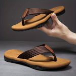 Men's Trendy Outdoor Beach Slip On Strap Flip Flops, Casual Outdoor Slippers With Assorted Colors - Image 4