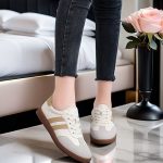 Women's Fashion Colorblock Sneakers, Lace-Up Low-Top Casual Skate Shoes With Soft Platform Sole, Durable Versatile For Walking And Everyday Wear - Image 11