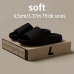 Solid Color EVA Pillow Slides, Lightweight Soft Sole Home Shower Slides, Non-Slip Beach Slides - Image 10