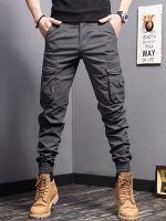 Men's Casual Tapered Multi Pocket Joggers, Chic Street Style Cargo Pants - Image 12