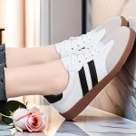 Women's Fashion Colorblock Sneakers, Lace-Up Low-Top Casual Skate Shoes With Soft Platform Sole, Durable Versatile For Walking And Everyday Wear - Image 9